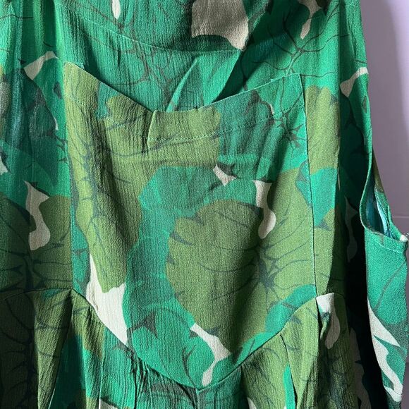 Paradise Now Hawaii Kaloflauge Shortie Overall Jumper Romper‎ Women Small Leaves - Picture 6 of 16